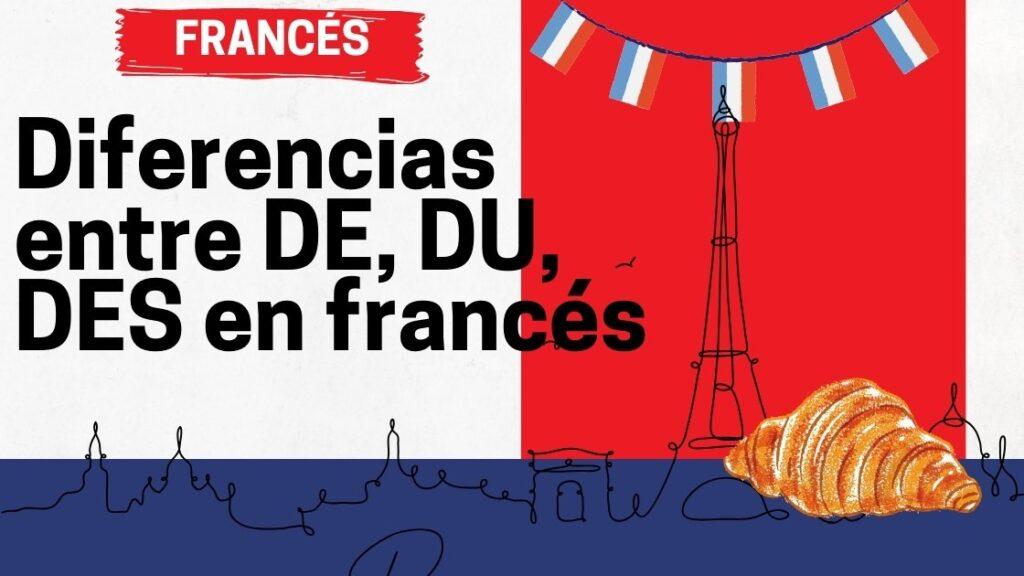 Diferencias entre DE, DU, DES en francés